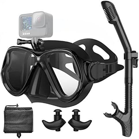 QYO 2022 Snorkeling Gear for Adults, 3 in 1 Adult Snorkel Set with Gopro Mount and Earplugs 100% ... | Amazon (US)