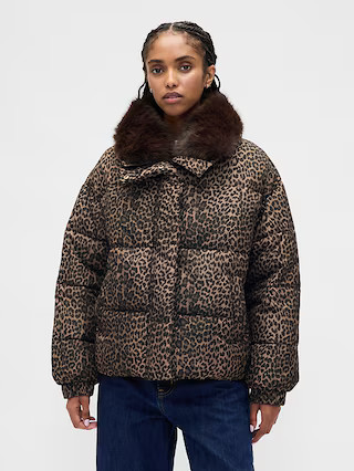 Faux Fur-Trim Puffer Jacket | Gap (US)