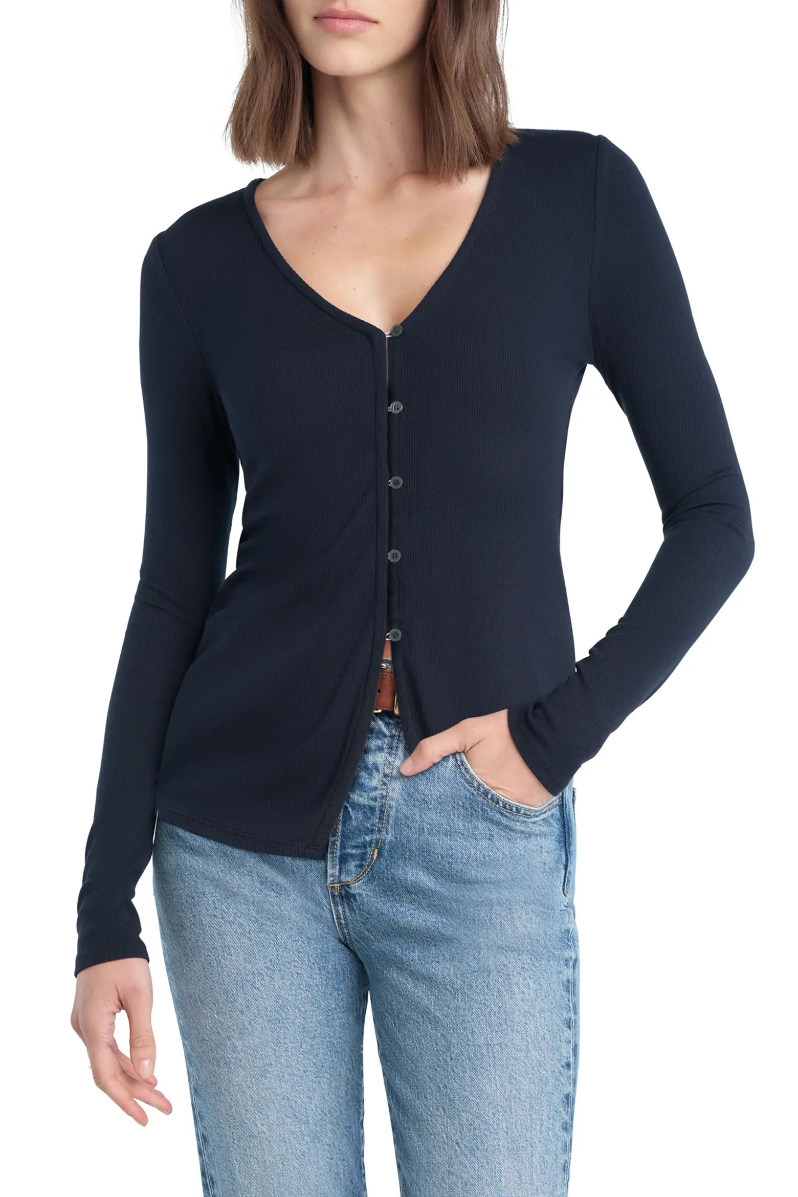 The Good Luck Long Sleeve Rib Top (Women) | Nordstrom | Nordstrom
