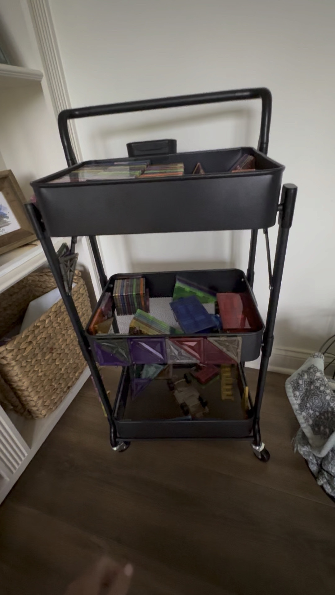 This is a great storage cart! It is magnetic and collapsible. It is on wheels and has held up really well. 

It comes in 4 colors and has a 10% off coupon right now! 

We love to store our magnetites in there so they are out and ready to play with! 

We have multiple packs of magnetites but the aesthetically pleasing ones are on  sale for 40% off today too!!! What a deal! 

#LTKSaleAlert #LTKKids #LTKHome