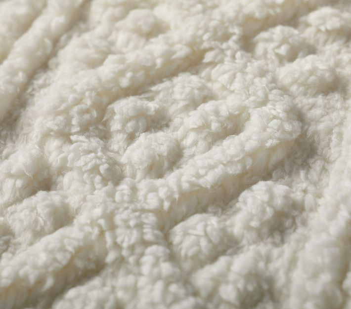 Carved Cable Sherpa Baby Blanket | Pottery Barn Kids | Pottery Barn Kids