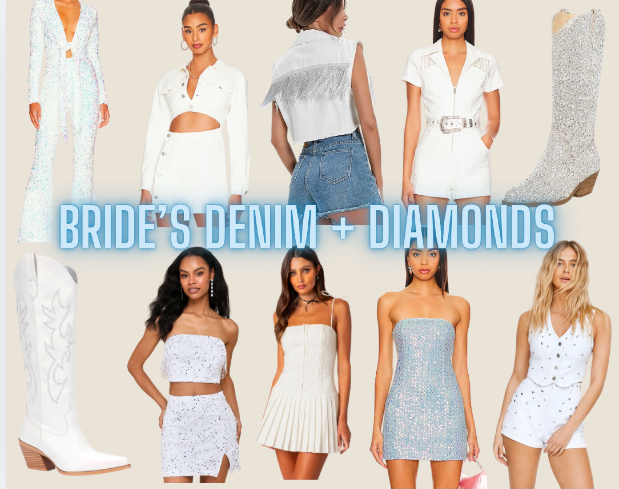 Denim + Diamonds theme? We got you bride-to-be 🤍✨🤠

#LTKWatchNow #LTKFindsUnder50 #LTKWedding