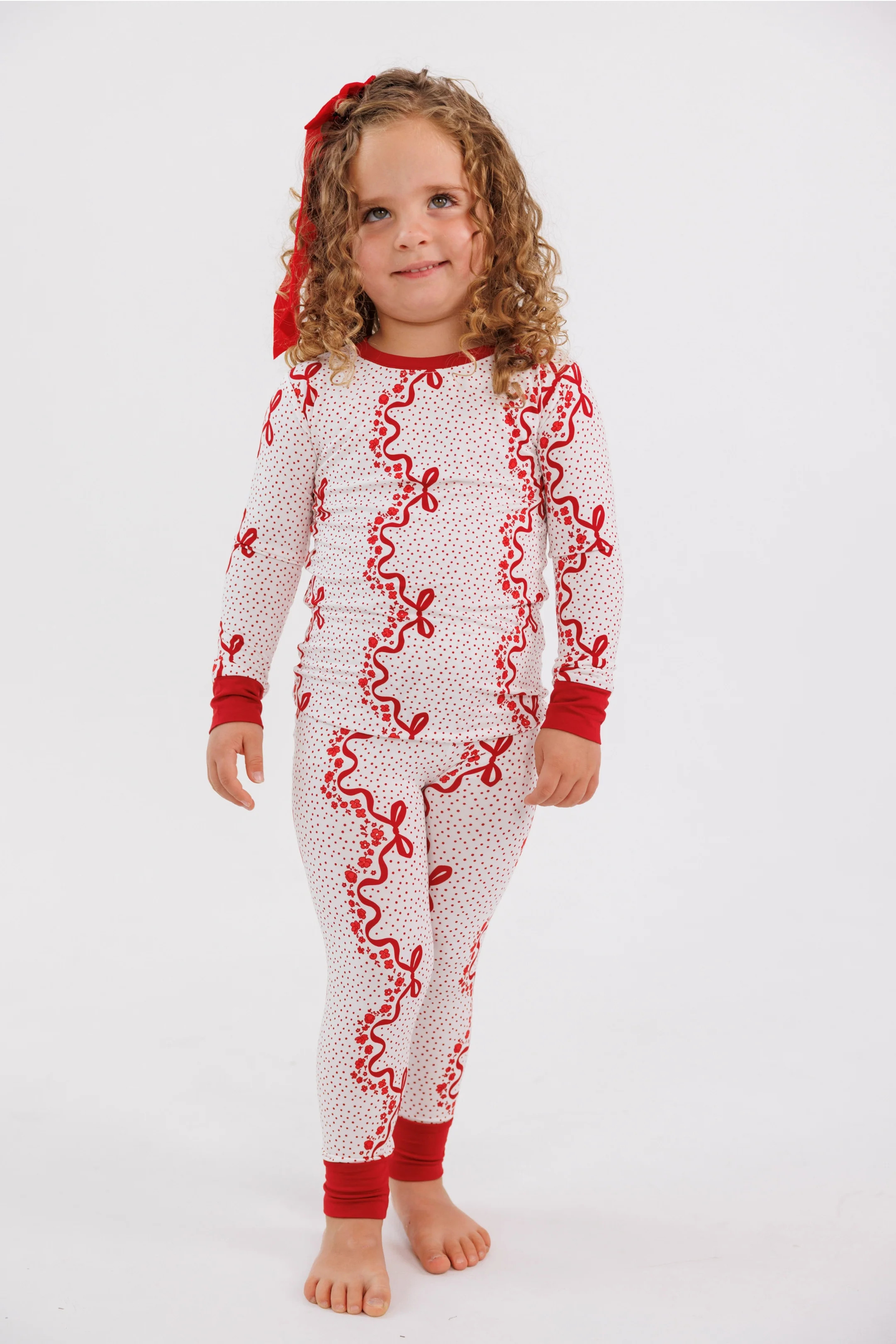 Vintage Bows and Blossoms Two Piece Set | Bamboo Kids Pajamas | In My Jammers | In My Jammers