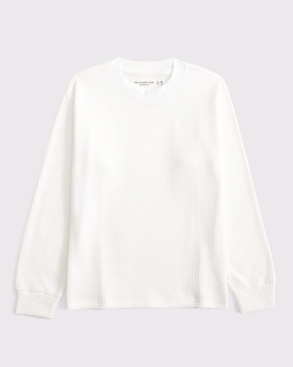 boys cozy long-sleeve waffle crew | boys | Abercrombie.com | Abercrombie & Fitch (US)