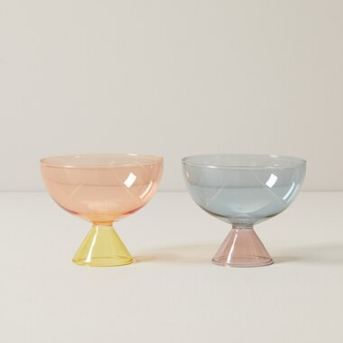 SET OF 2 GELATO CUPS SHRIMP & SKY | Indigo (CA)