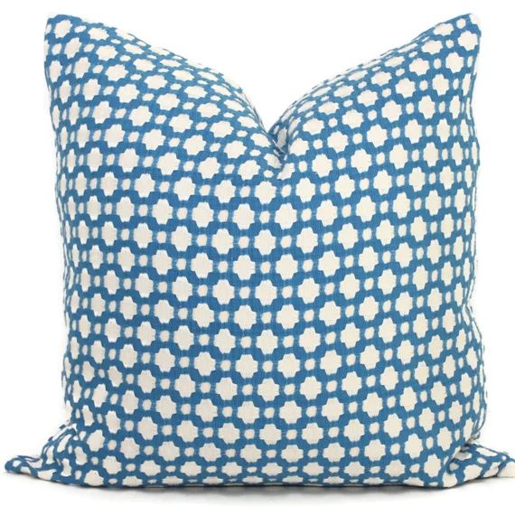 Schumacher Betwixt Blue Decorative Pillow Cover Toss Pillow | Etsy | Etsy (US)