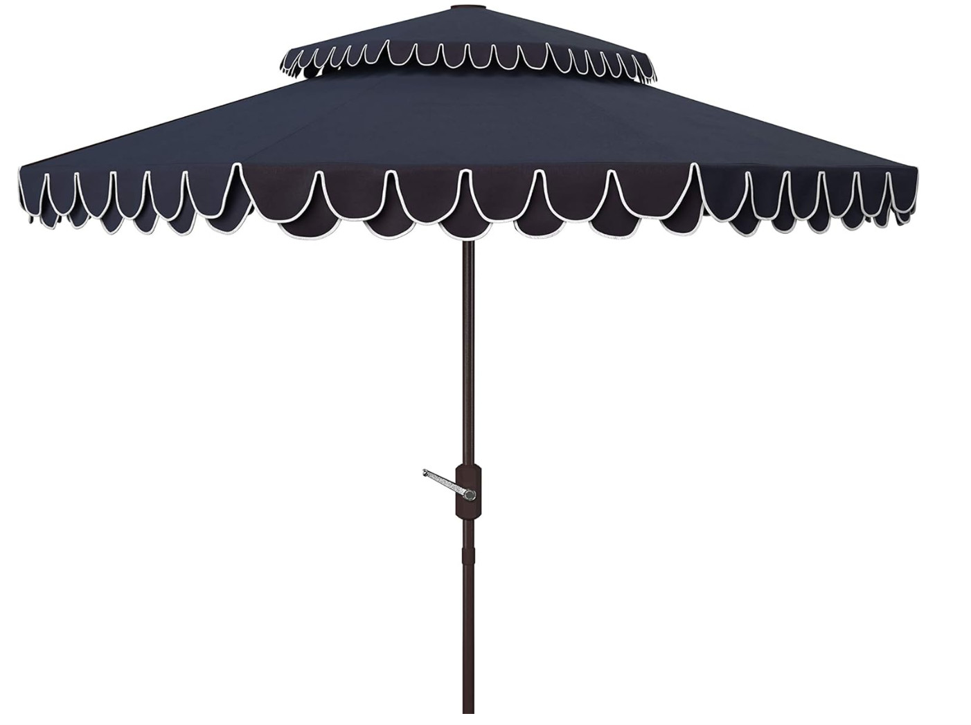 Double scalloped umbrella w crank tilt option 

 #LTKdayinmylife #LTKSeasonal #LTKHome