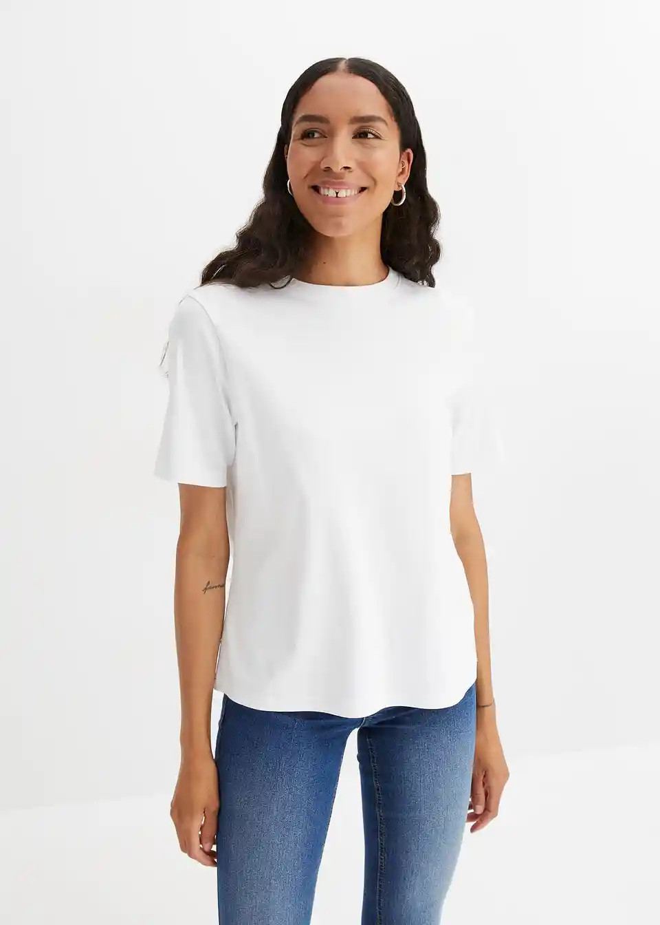 Bequemes Shirt mit einem Rundhals-Ausschnitt - weiß | bonprix | Bonprix DE