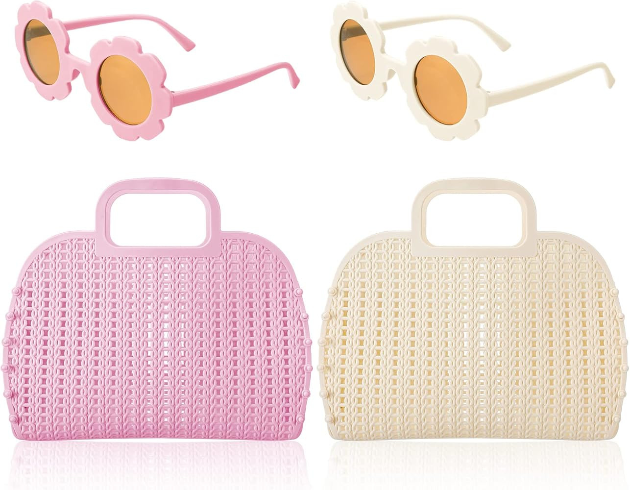 4 Pcs Kids Jelly Tote Bag for Girls Women Plastic Jelly Bags Jelly Beach Tote Jelly Purse Beach B... | Amazon (US)