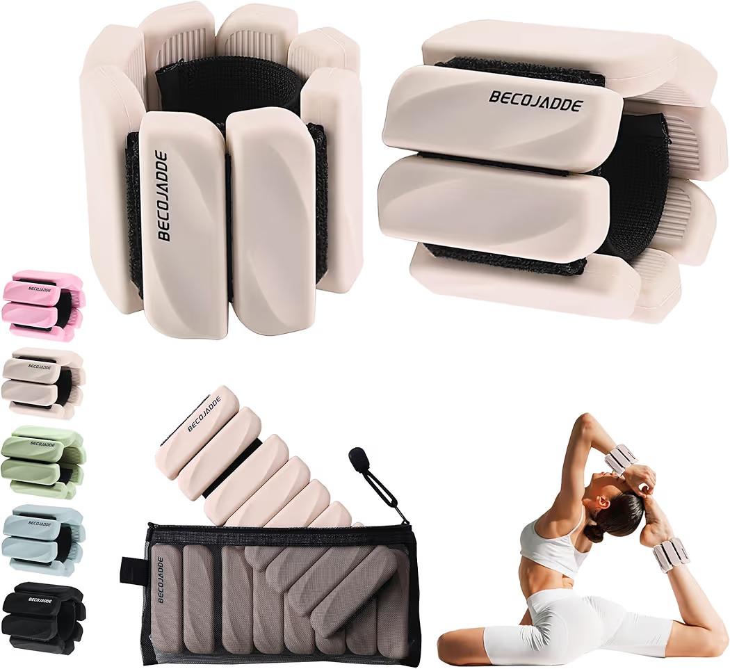 Ankle Weights Set of 2 (1 lb/2 lb Each) for Women Men Adjustable Wrist Bracelet for Home Gym Weig... | Amazon (US)