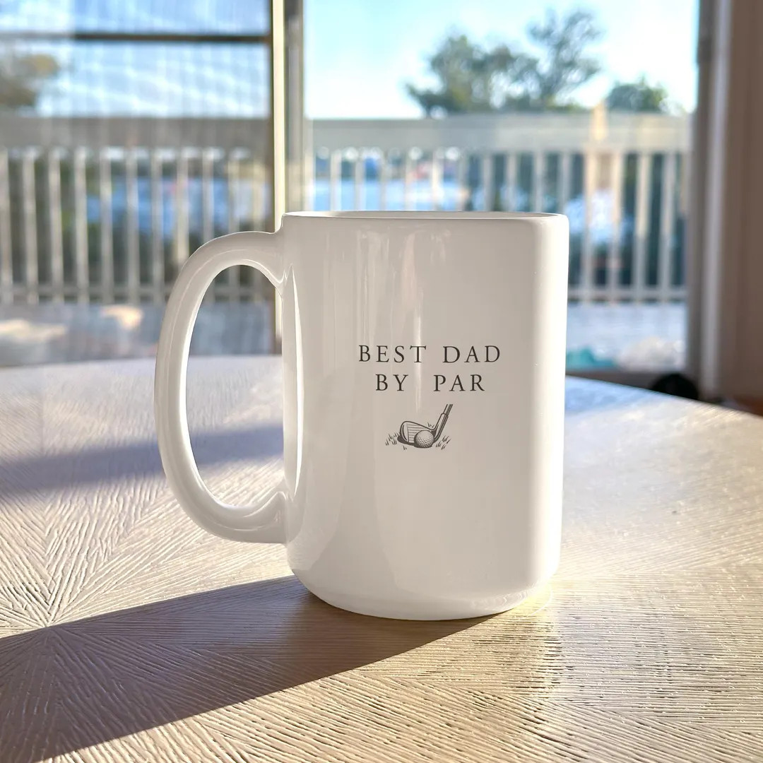 Golf Dad Coffee Mug, Best Dad by Par, Fathers Dad Gift Mug for Golf Dad, Golf Gifts for Men - Ets... | Etsy (Global)