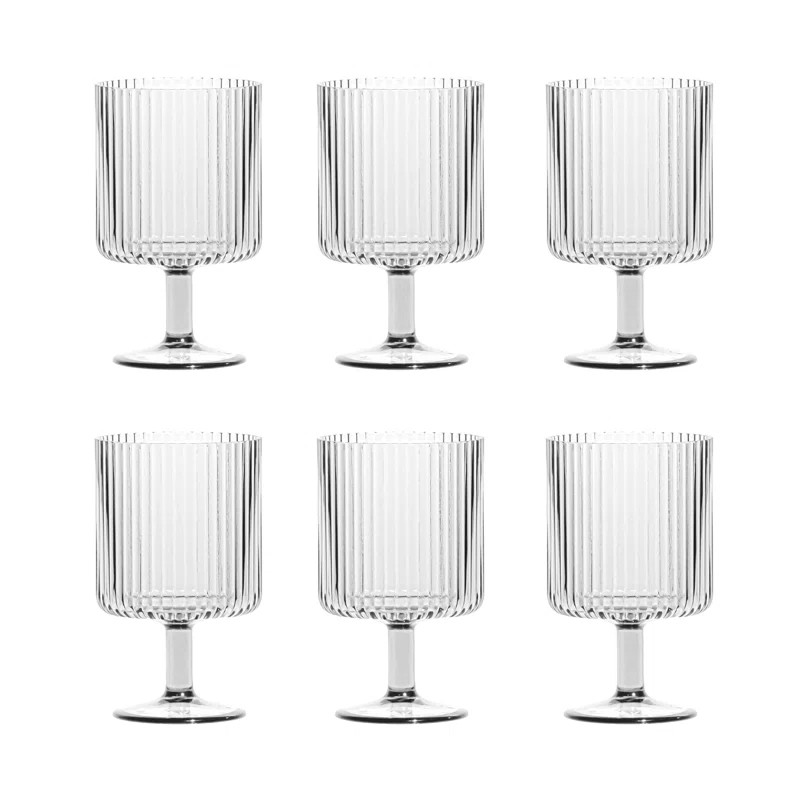 Laya Fluted Acrylic Goblet | Wayfair North America
