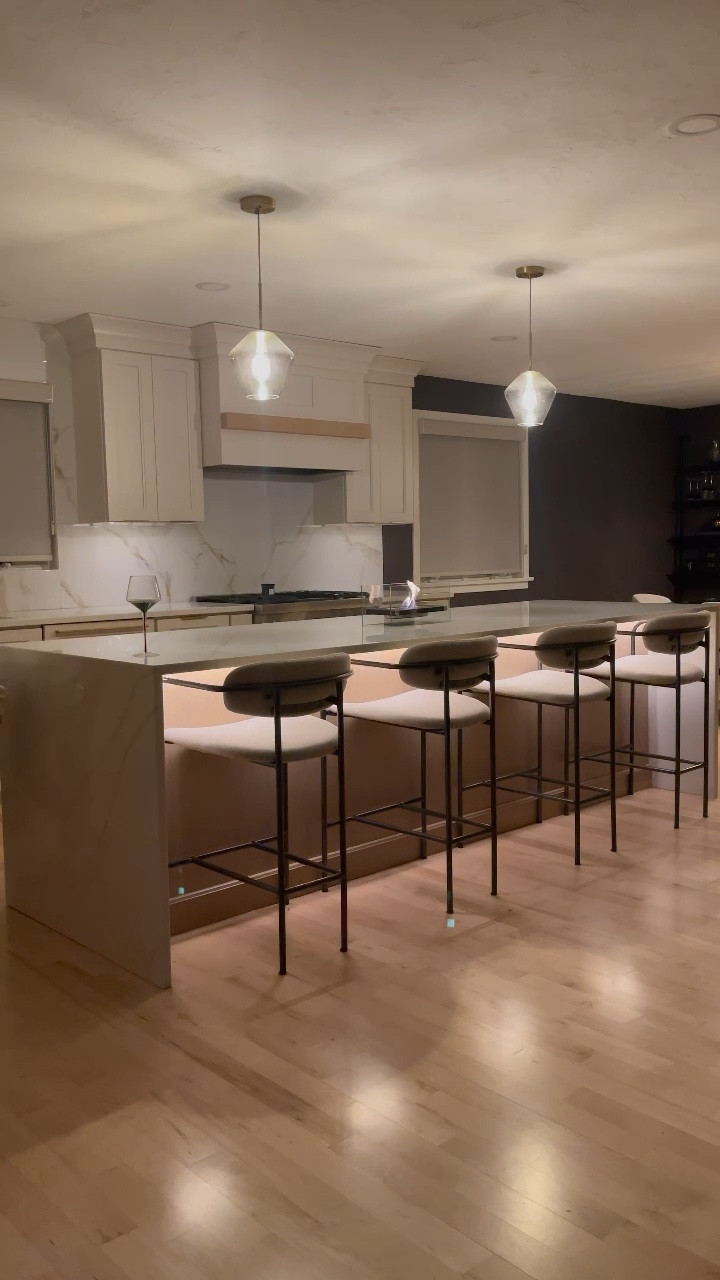 Under island lighting is a freaking vibe 💫
This can be DIY’d if you’re not planning to renovate your kitchen . All you need is these battery operated light strips! 

#LTKfindsunder100 #LTKhome #LTKVideo