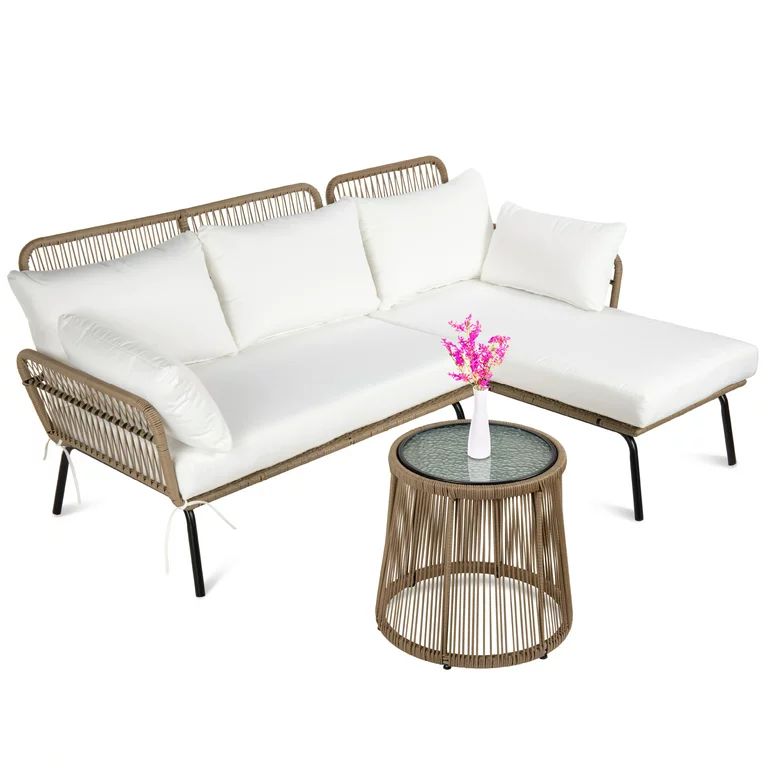 Best Choice Products Outdoor Rope Woven Sofa Patio Furniture, L-Shaped Sectional Conversation Set... | Walmart (US)