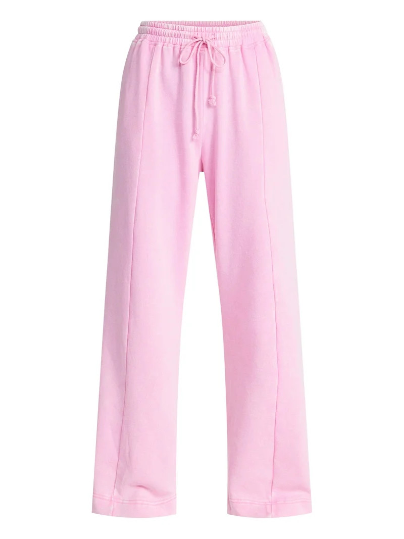 No Boundaries Mineral Wash Wide-Leg Sweatpants, 31'' Inseam, Women's XXS-XXL | Walmart (US)