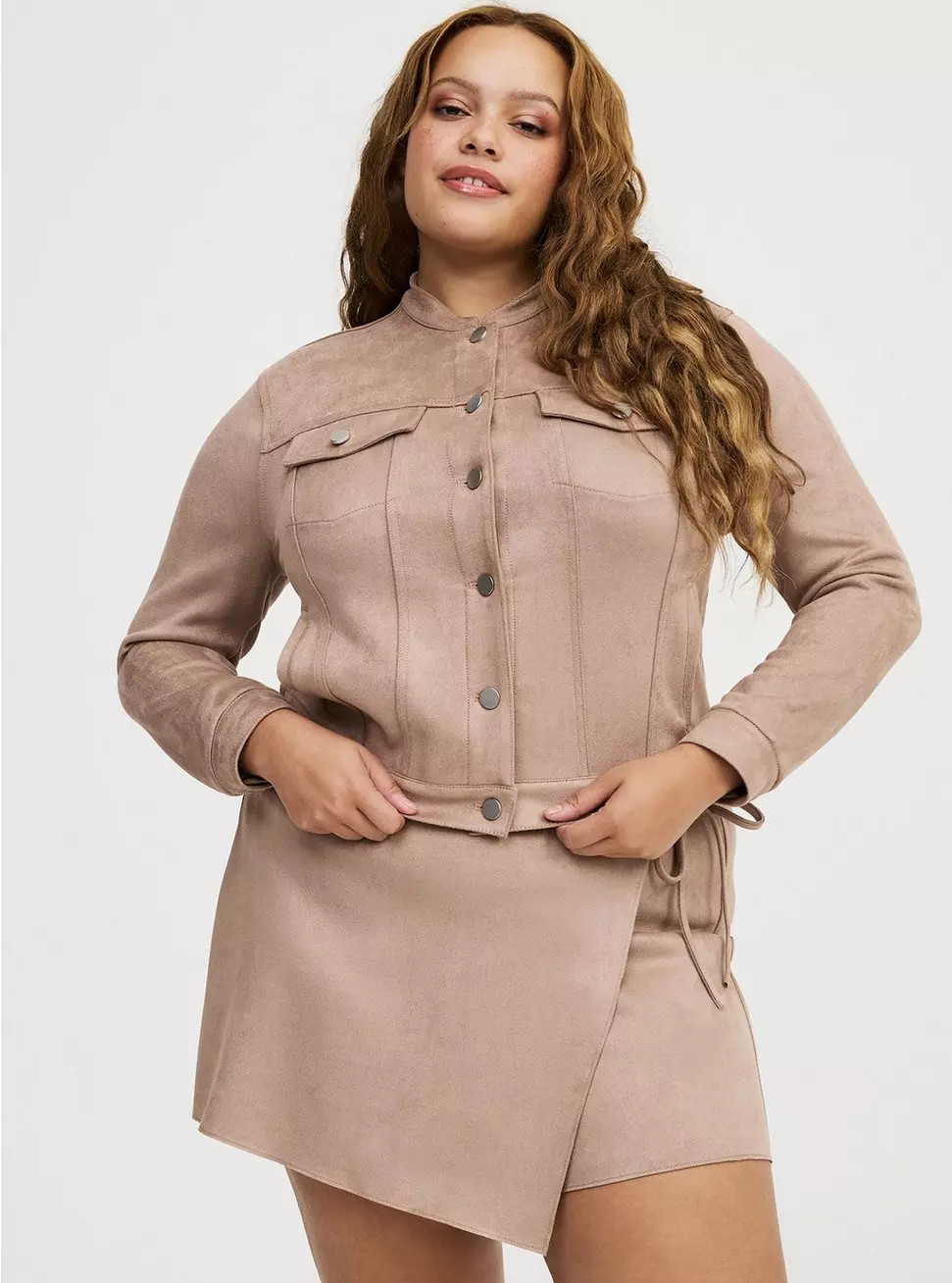 Modern Suede Trucker Jacket | Torrid (US & Canada)