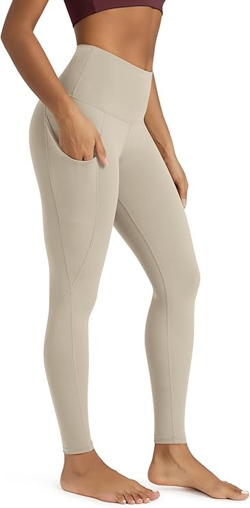 ODODOS Women's High Waisted Yoga Leggings with Pockets, Tummy Control Non See Through Workout Ath... | Amazon (US)