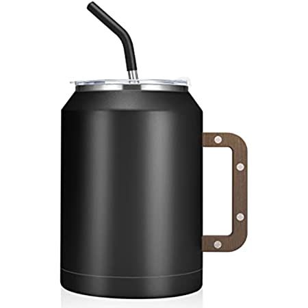 CIVAGO 50 oz Insulated Tumbler Mug with Lid and Straw, Vacuum Travel Coffee Mug with Handle, Double  | Amazon (US)