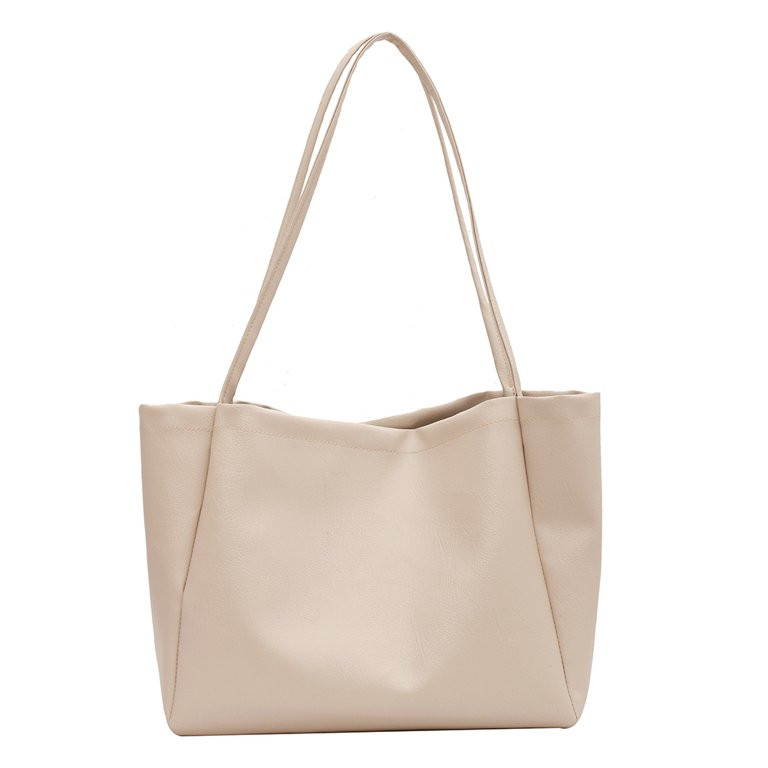 TBOLINE Fashion Women PU Leather Shoulder Bag Casual Large Tote Handbags (White) | Walmart (US)