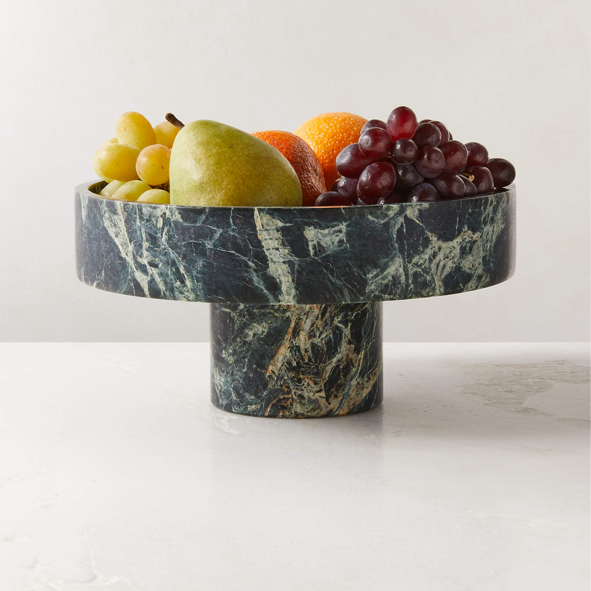 Orcino Green Marble Fruit Bowl + Reviews | CB2 | CB2