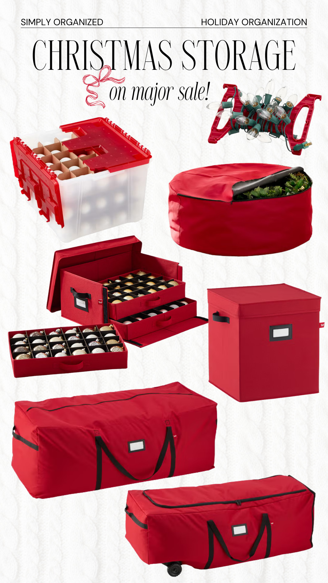 ALL of the holiday storage items on The Container Store website is 30-40% off! This is a great time to starting buying these because they sell out quickly ad TCS doesn't keep them in stock for very long (it's a seasonal item). I love all of these! 

 #LTKHoliday #LTKSeasonal #LTKSaleAlert