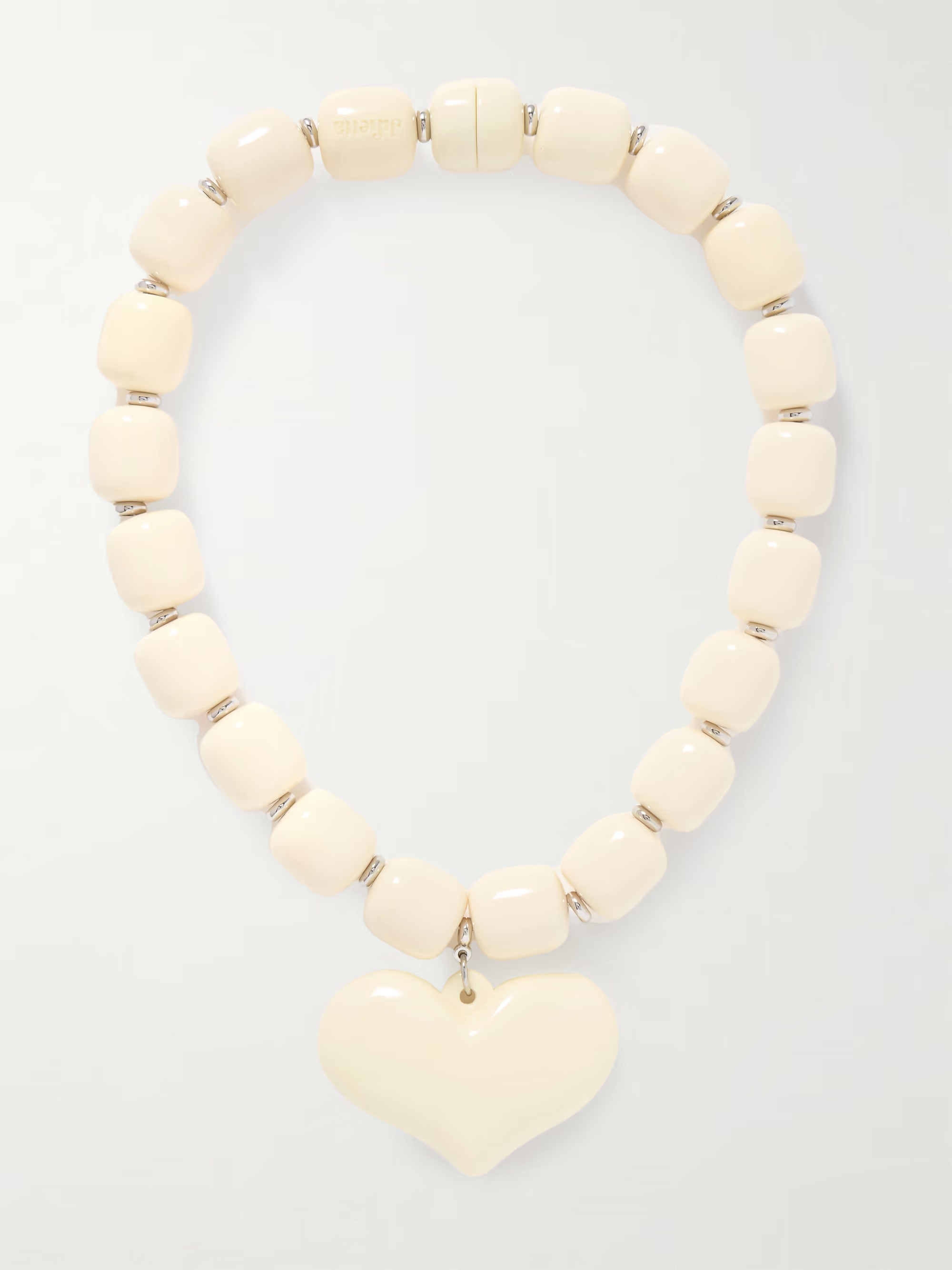 Amore silver-tone and resin necklace | NET-A-PORTER (UK & EU)