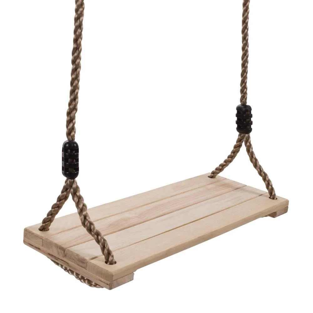 Toy Time Wooden Swing, Outdoor Flat Bench Seat with Adjustable Nylon Rope Kids Playset or Tree Sw... | Lowe's