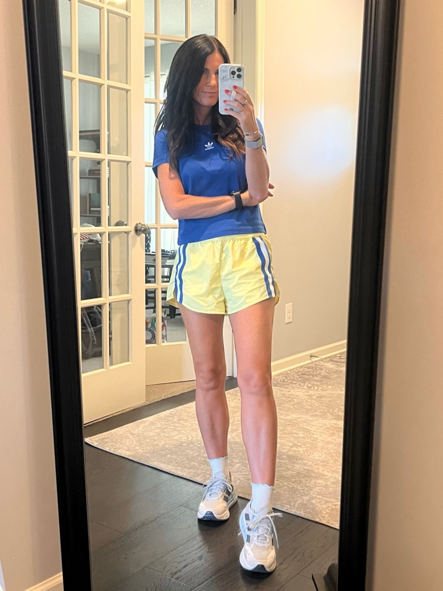 Repping school colors in my blue and yellow! Love these shorts and they still have some colors and sizes in stock. I love that they have pockets and a drawstring!

#LTKootd #LTKmomlife #LTKSaleAlert