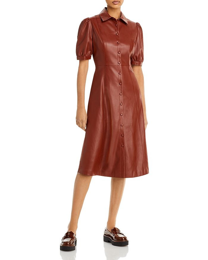 Faux Leather Shirt Dress | Bloomingdale's (US)