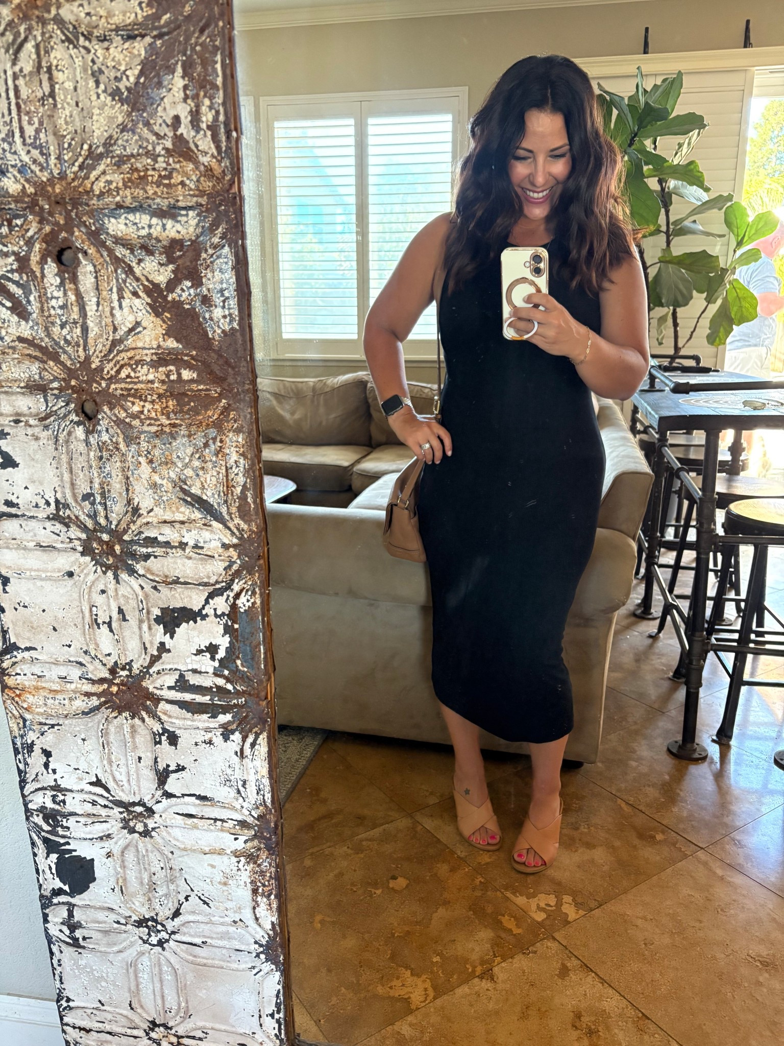 Headed out for a date night with my love and some great friends in this ribbed tank dress. I would size down, I’m wearing an xs. My Nisolo leather sandals are on sale and worth every penny. I’ve had them for years and highly recommend. 

#LTKParties #LTKTravel #LTKOver40