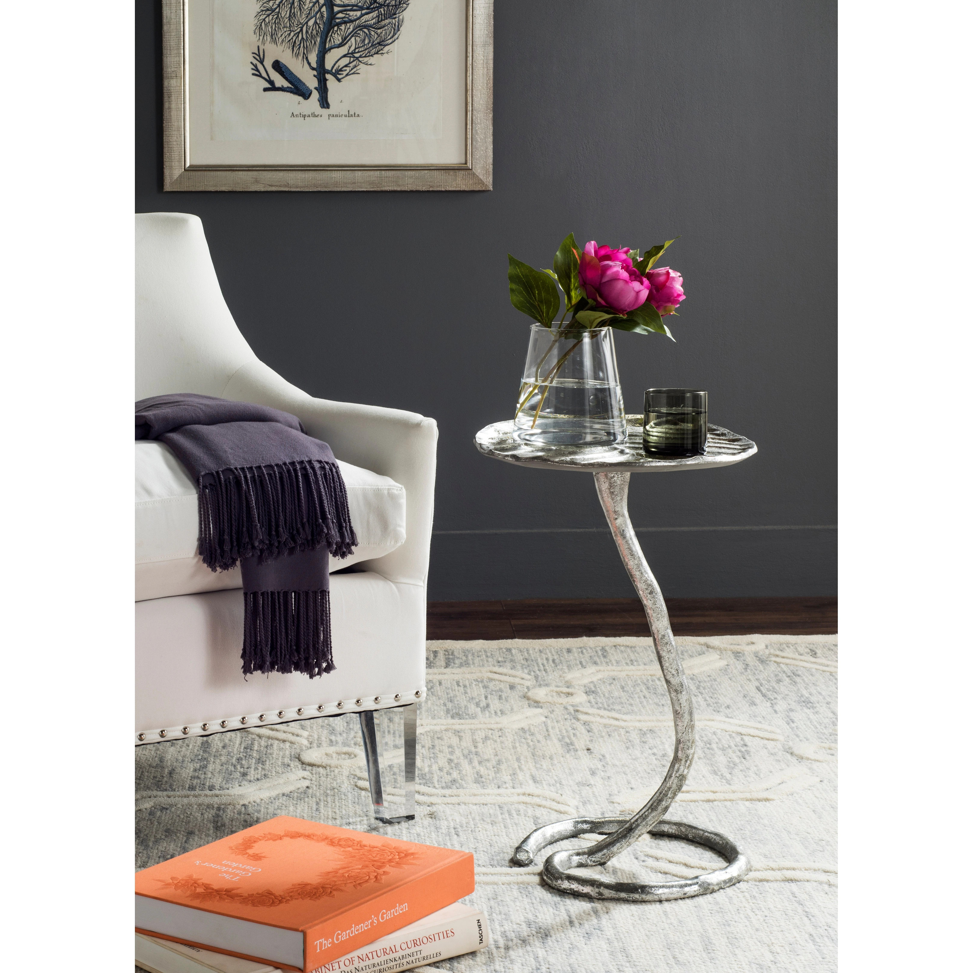 SAFAVIEH Mina Silver Side Table - 15" x 13" x 21 | Bed Bath & Beyond