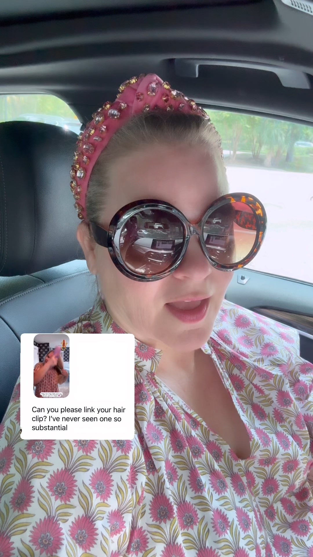 This large hair clip is a game changer! Sunnies are from jujuloves.com

#LTKOver40 #LTKFindsUnder50