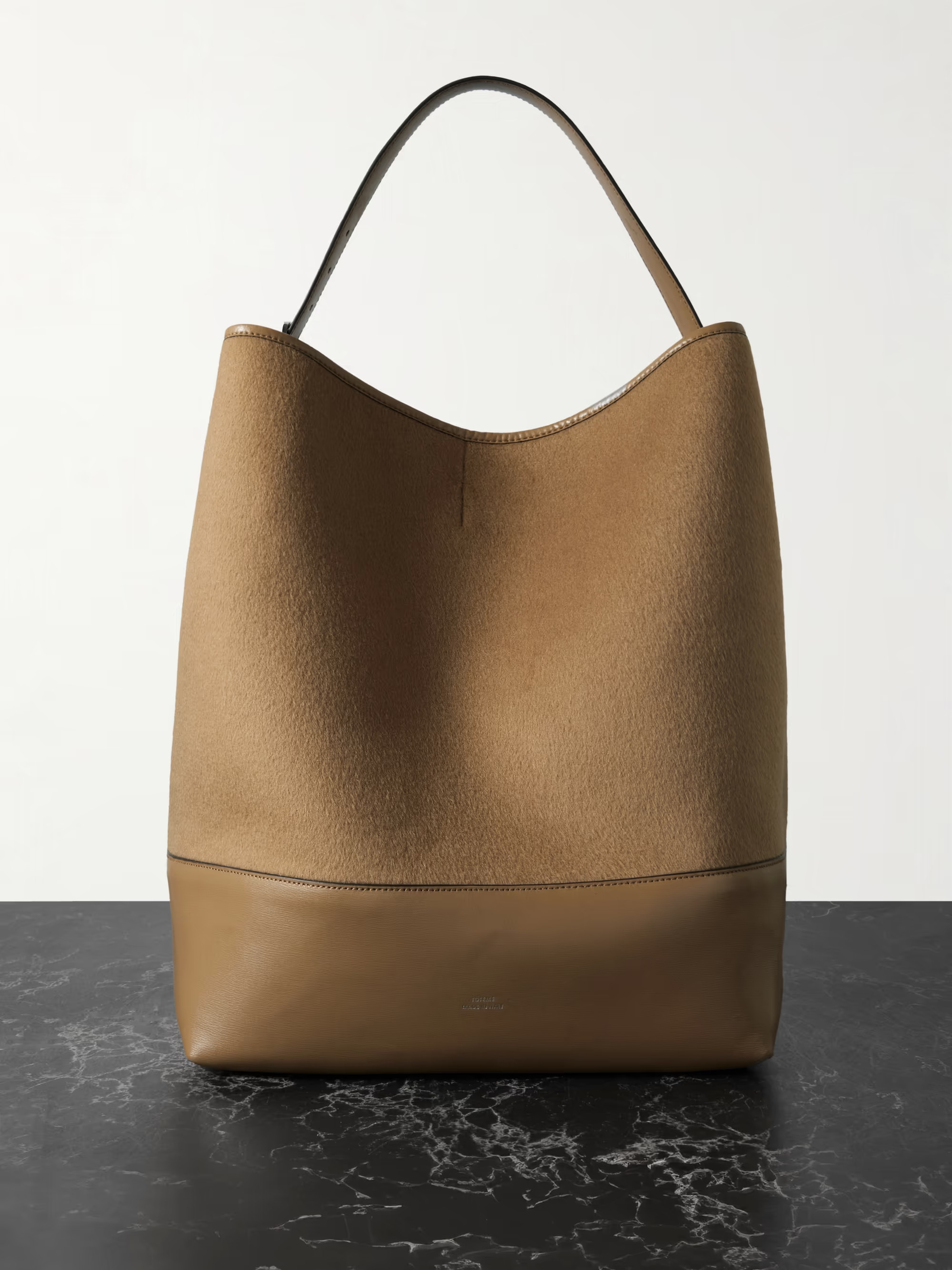 Leather-trimmed wool tote | NET-A-PORTER (UK & EU)