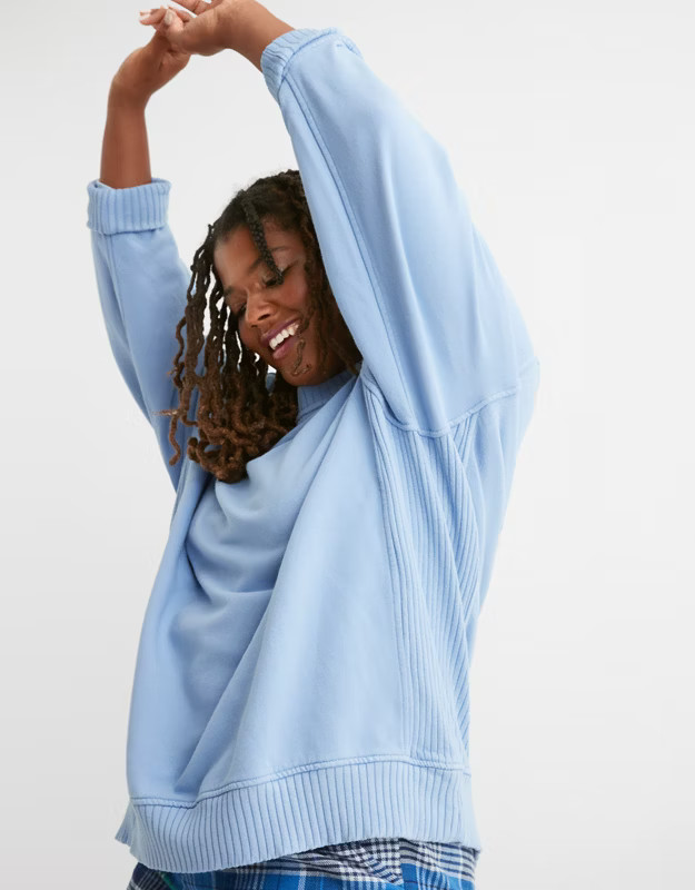 Aerie Down-To-Earth Crew Sweatshirt | Aerie