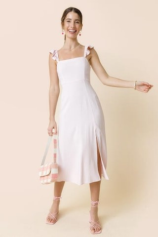 Emilia Ruffle Strap Midi Dress | Francesca's