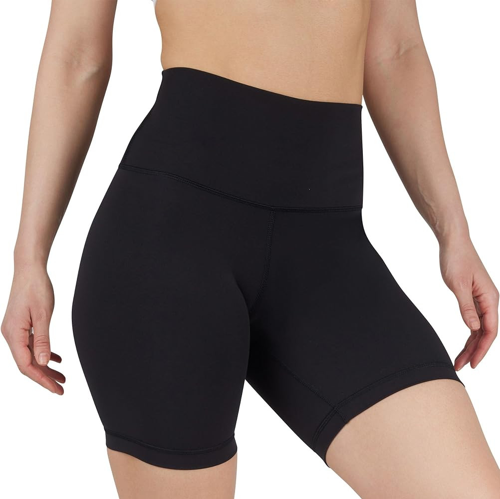 Yogalicious Womens 5”, 7” High Waisted Biker Shorts Squat Proof Workout Yoga Short 2 Pack | Amazon (US)