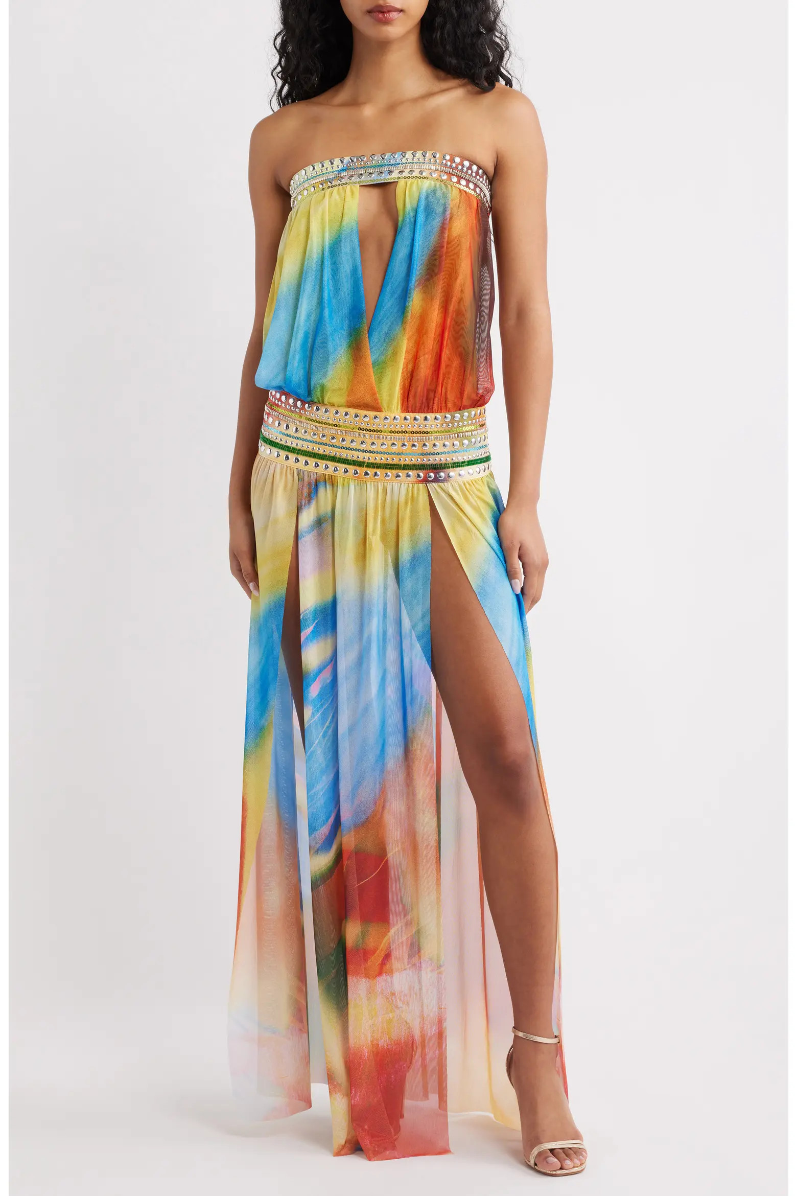 Jewel Band Sleeveless Maxi Dress (Women) | Nordstrom | Nordstrom