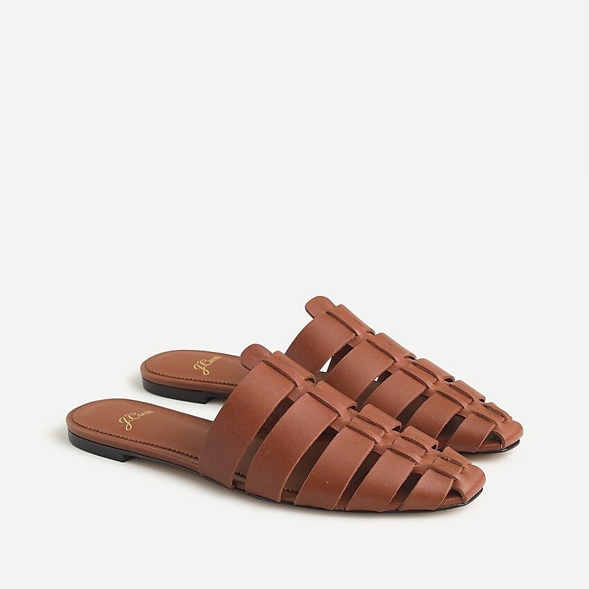 Bennet strappy vachetta leather mules | J.Crew US