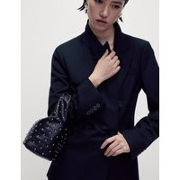Womens M&S Collection Wool Blend Tailored Double Breasted Blazer - Midnight Navy | Marks and Spencer AU/NZ