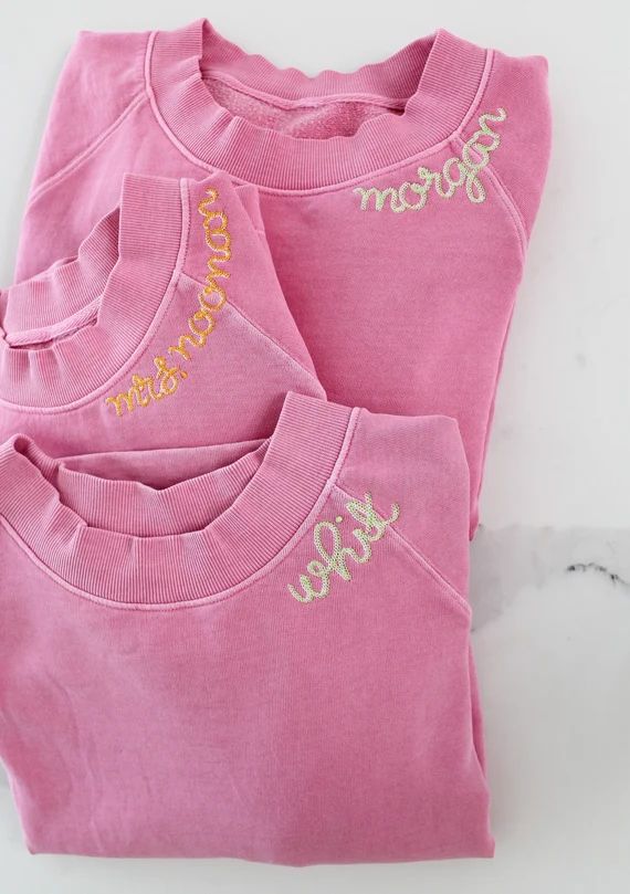Women’s Sweatshirt Embroidered with Name | Etsy (US)