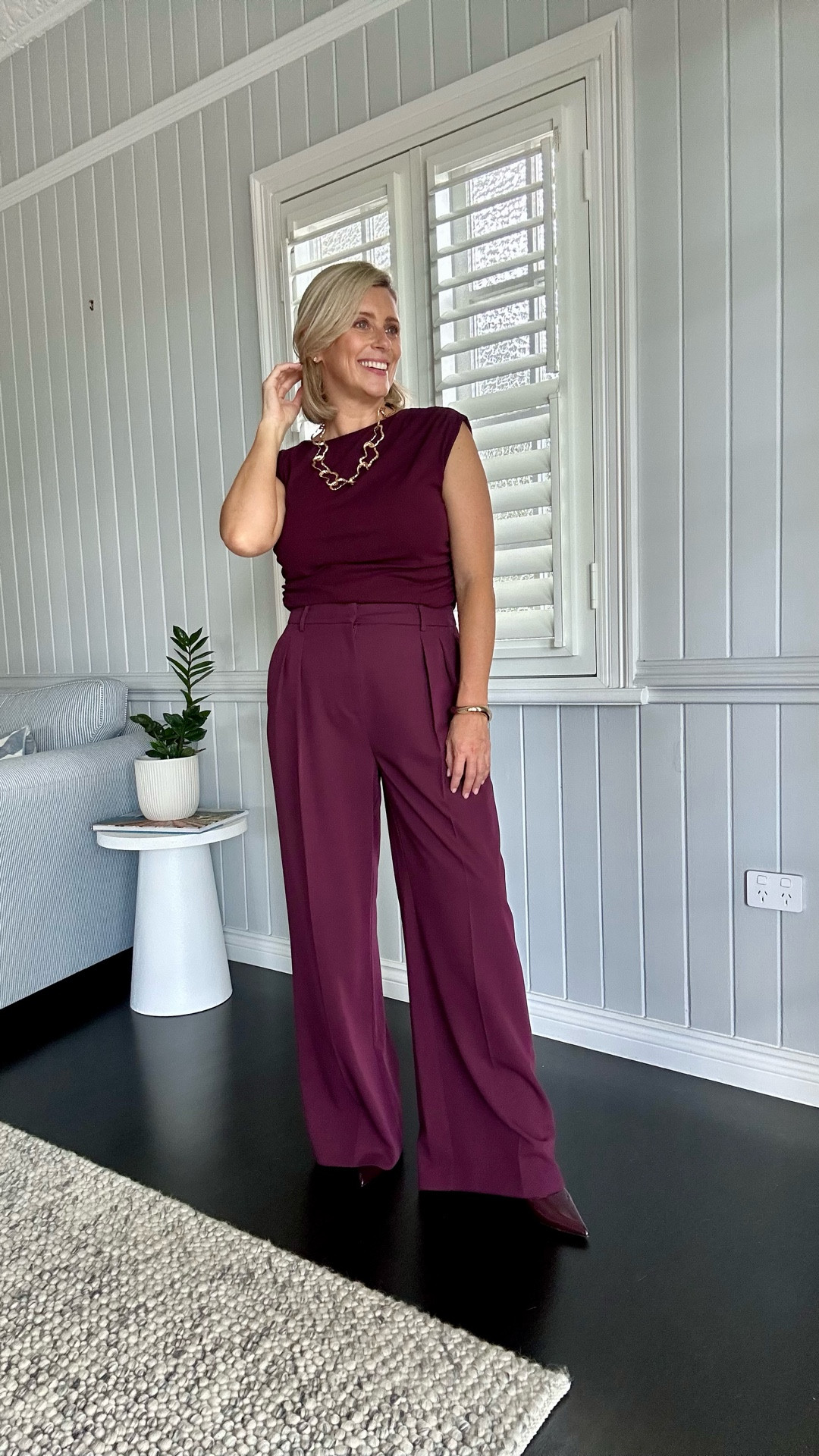 Workwear doesn’t have to be black or boring. This wine colour from Myer’s new womenswear label Blaq is rich, elegant and professional. It’s also going to work back beautifully with other colours including light blue, cream and soft pink. 

Pants: 12 
Top: M
Jacket: 10 

#LTKworkwear #LTKaustralia #LTKstyletip 