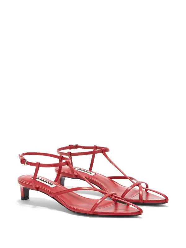 Jil Sander Pointed open-toe Leather Sandals  - Farfetch | Farfetch Global