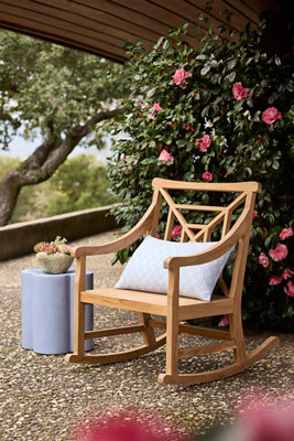Fretwork Teak Rocking Chair | Anthropologie (US)