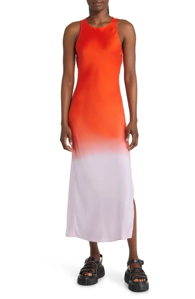 Dip Dye Silk Bias Cut Midi Dress | Nordstrom