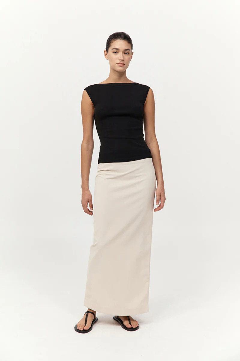 Minimal Column Skirt - Putty | St. Agni (US, UK, EU)