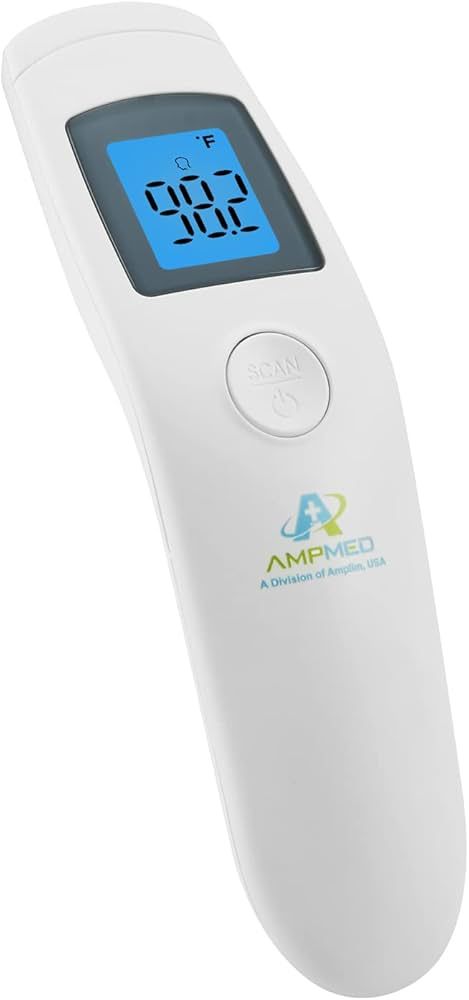 Amplim No Touch Forehead Thermometer - Non-Contact Digital Infrared Thermometer - Medical Grade, ... | Amazon (US)