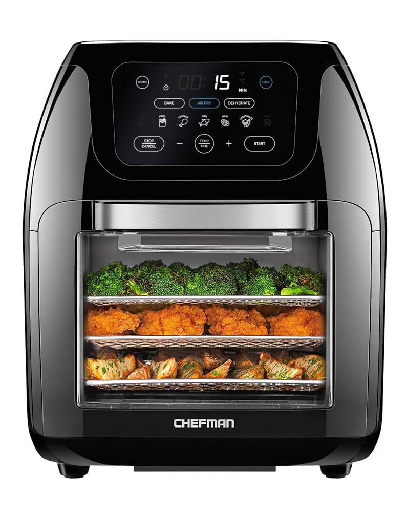 CHEFMAN Multifunctional Digital Air Fryer+ Rotisserie, Dehydrator, Convection Oven, 17 Touch Scre... | Amazon (US)