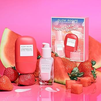 Glow Recipe Smooth Skin Sailing Skincare Set - Watermelon Glow Pink Juice Facial Moisturizer + Si... | Amazon (US)