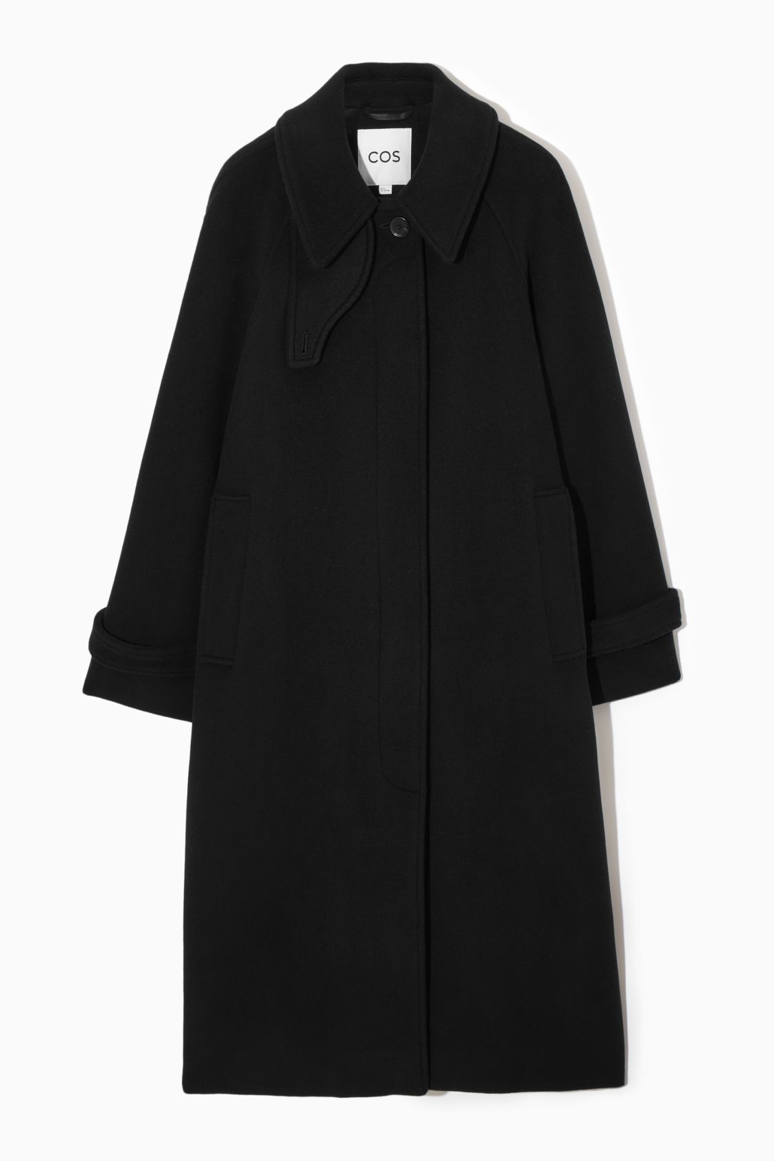 OVERSIZED ROUNDED WOOL COAT - Black - COS | COS (US)