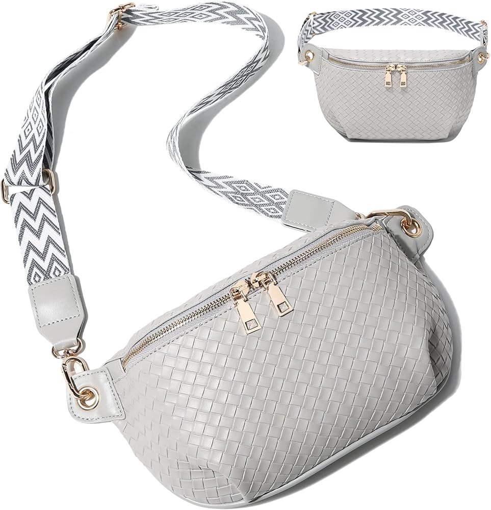 Crossbody Sling Bag Purse for Women - Small Chest Fanny Pack Trendy Travel Faux Leather Cross Bod... | Amazon (US)